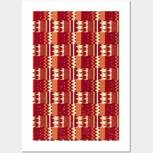 Kwanzaa Africa Pattern - Red Posters and Art